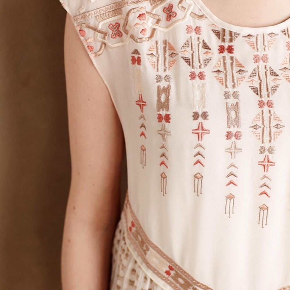Anthropologie One September Calliope Embroidered Dress Sz XS - Picture 11 of 16